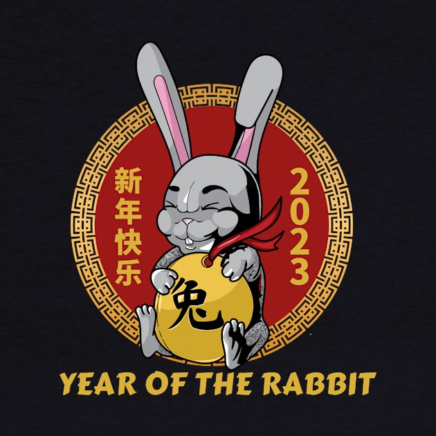 Year of the Rabbit Shirt, Rabbit Zodiac Happy Chinese New Year 2023 by mcoshop